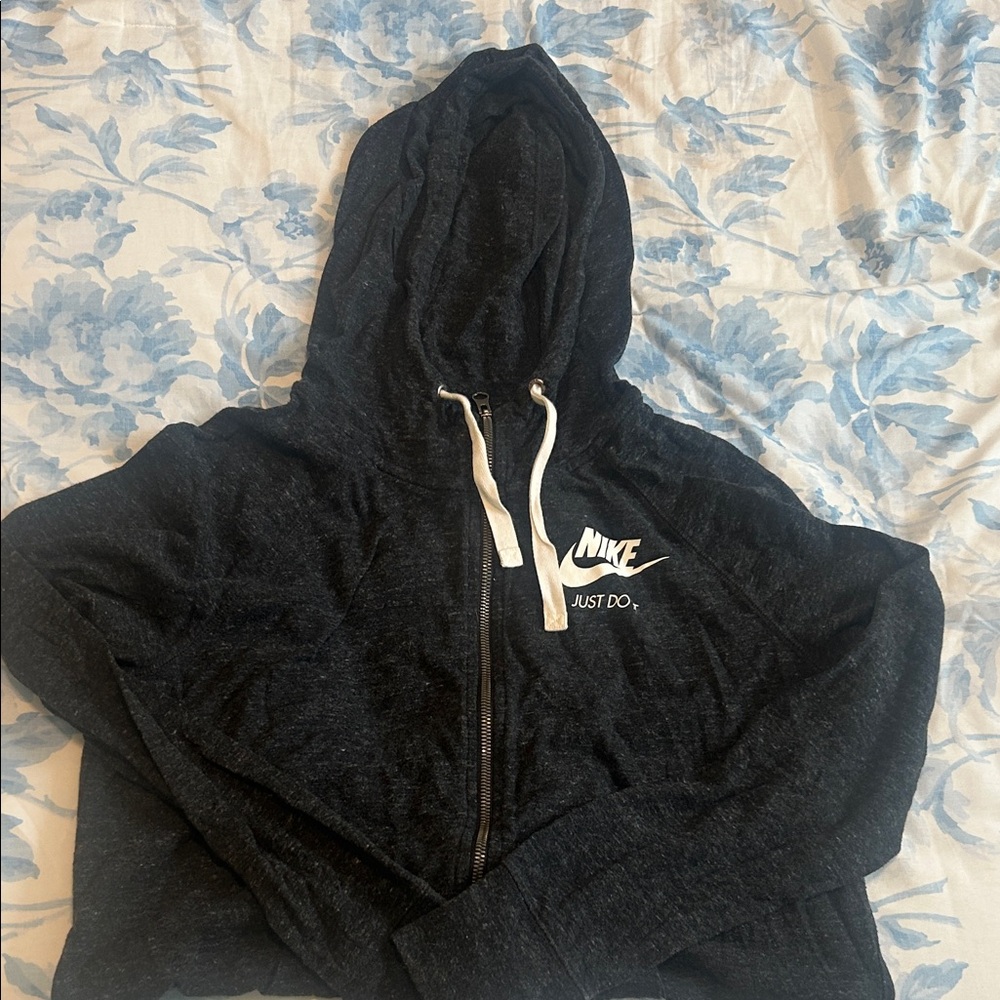 Nike Charcoal Hoodie with White Accents